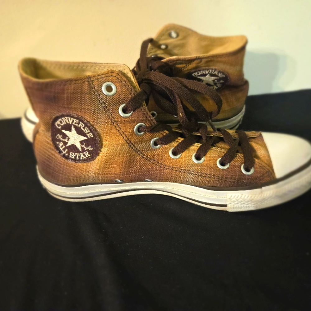 Converse Size 6.5 Chucks Tartan Frames Taylor All Star 112424 Braun